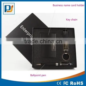 High-end Company Gifts Business Travel Portable Tool Kits Including Name Card Holder, Key Chain and Ballpoint Pen thumbnail-1