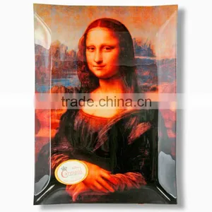 CARMANI Glass Plate 20x28 cm "Mona Lisa" Design LEONARDO DA VINCI thumbnail-1