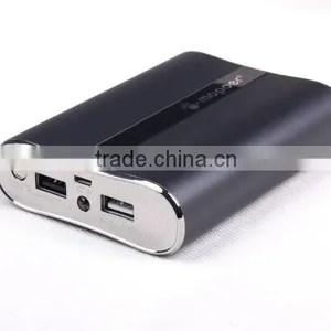 Hot-selling 10000mAh Portable Battery Power Banks Aluminium Casing Dual USB Output thumbnail-1