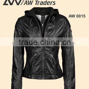 Women Fashion Leather Jacket, Leather Jacket thumbnail-1