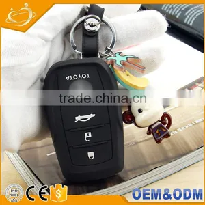 High Quanlity Silicone Car Remote Keyless Shell Key Cover Case Colorful Key Holder for Toyota thumbnail-3