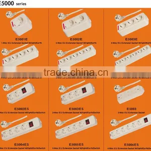 3-way 2 Pin Extension Socket EU Standard Ground Light thumbnail-2