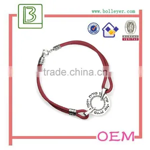 Silver Bangle With Leather Bangles Wholesale thumbnail-3