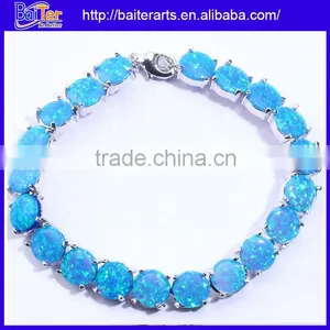 Elegant Women's Jewelry White Fire Opal Gemstone Bracelet Wholesale thumbnail-4