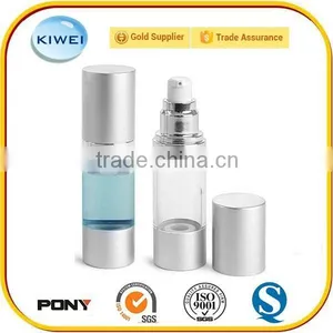 Airless Pump Bottle Silver Frosted 0.5 oz (15 ML) thumbnail-2