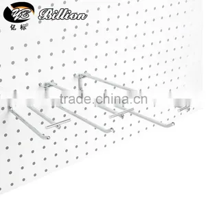 Chrome Hooks Wire Rack Supermarket Display Hooks For Pegboard thumbnail-2