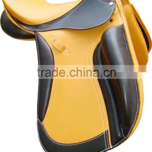 Leather Covered Dressage Saddle With Flexi Plastic Saddle Tree thumbnail-1