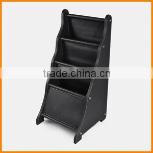 High-grade Leather Magazine Newspaper Office Data Storage Shelf Newspaper Rack Creative Showcase News Stand Shipping thumbnail-3