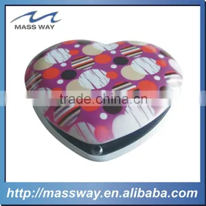 High Grade Zinc Alloy Custom 3D Gold Make up Mirror thumbnail-4