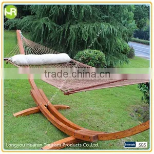 2014 Outdoor Rope Wood Hammock With Stand thumbnail-3