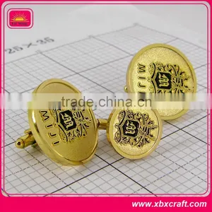 Nice-looking Fashion & Promotional Metal 925 Gold Cuff Links thumbnail-2