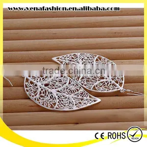Hollow Silver Leaf Bridal New Model Jewelry Set, Beautiful Jewelry Set thumbnail-3