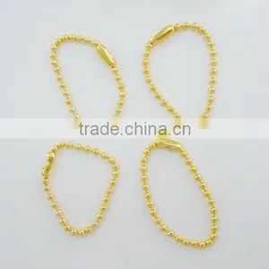 2.4mm Gold Plated Iron Ball Chain 10cm Length thumbnail-1