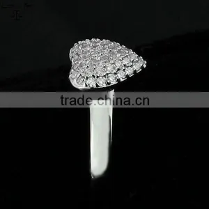 Fashion Cubic Zirconia Heart Ring , Lady Ring,New Design Rings Silver Jewelry thumbnail-2