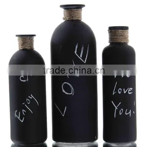 Set 3 Chalk Glass Vase With Rope thumbnail-2