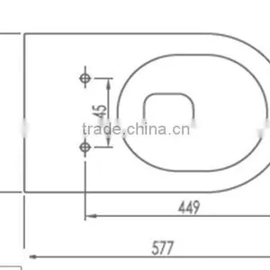 Wall-hung Concealed Ceramic Toilet for Hotel Bathroom With Watermark Certification thumbnail-3