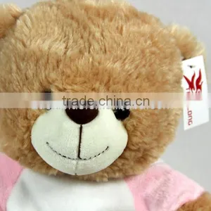 Luckiplus Hot Sale First Class Adorable Icecream Cloth Bear Pink and Blue Safe Technology Toy For Kids thumbnail-3