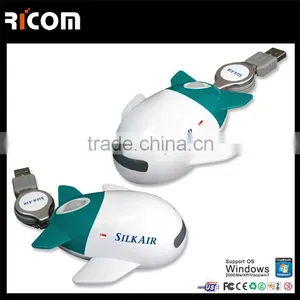 Factory USB Optical Airplane Shape Cute Mouse For Promotional Gift thumbnail-5