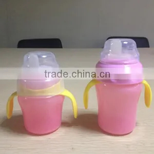 BPA Free Baby Learning Cup With Handle Baby Training Water Drinking Bottle Bpa Free Baby Plastic Drinking Water Bottle thumbnail-1