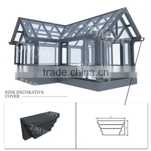 2015 China Aluminum Sunroom Designs Commercial Greenhouse for Sale thumbnail-6