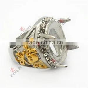 Fashion Best Price Multi Colorful Titanium Silver 316L Stainless Steel Indonesia Men Titanium Rings For Gemstone thumbnail-1