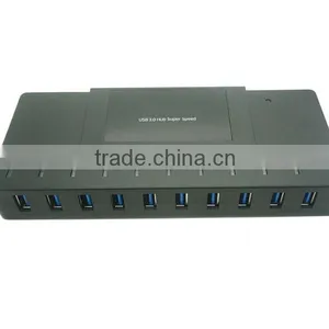 Super Speed Multi USB 3.0 10-Port Hub External Powered With Adaper thumbnail-6