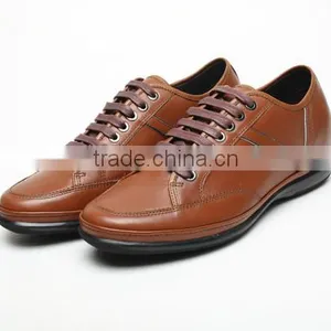 China New High Quality Breathable Lace-up Brown Casual Tall Men Shoes thumbnail-2