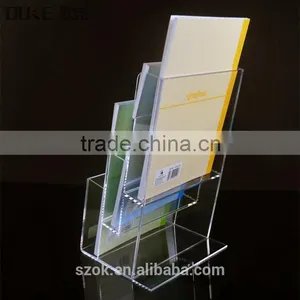 Hot Selling Free Standing Clear Acrylic Brochure Holder Standee thumbnail-3