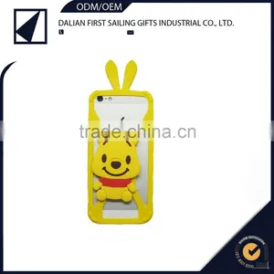 3D Logo Rubber Silicone Cases Covers for Mobile Cell Phone With Embossed Logo Flower Strawberry Girls thumbnail-6