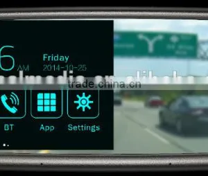 Gps Navigation Car Interoir Rearview Mirror; Dvr Recording; Bluetooth; Google Map;wireless Camera thumbnail-2