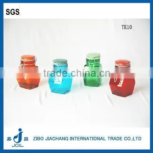 Coloreful Mini Glass Spice Jar With Clamp Lid /ceramic Lid thumbnail-1