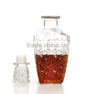 250ml Glass Whisky Bottle With Cork Lid thumbnail-3