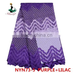 Haniye 2016 Wholesale Latest Nigeria Tulle Lace Fabric New Embroidery French Net Lace Fabric /NYN73 thumbnail-5