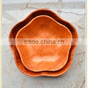 Pentagram Wooden Knitted Bowl for Putting Fruit thumbnail-1