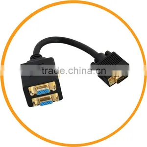 1 VGA Male to 2 VGA Female Converter Splitter Y Cable From Dailyetech thumbnail-1