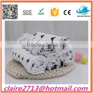 Printed 100% Cotton Baby Muslin Swaddle Blanket, Muslin Wrap thumbnail-1