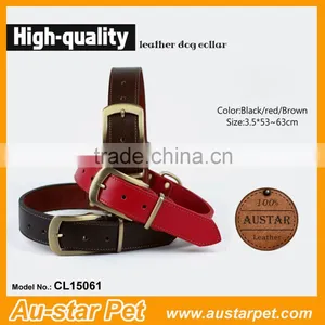 Private Label Standard Wholesale Pet Products Pet Genuine Leather Collars thumbnail-1
