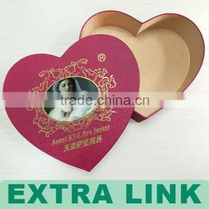 Customized Logo Printed Heart Shape Bra Gift Box Packaging Wholesale thumbnail-1