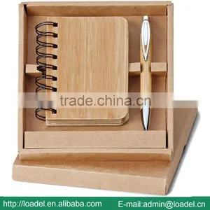 Customized Logo Mini Bamboo Notebook With Pen thumbnail-2
