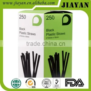 Black Flexible pp Drink Straw With Box Packed thumbnail-1