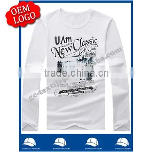 OEM Printing Long Sleeve Cotton T Shirt thumbnail-1