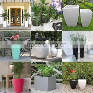 Fashionable High Quality Fiberglass Plants Container and Flowers Pots Cheap Pots thumbnail-1