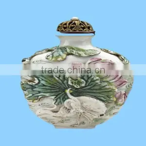 Small Empty Chinese Hand Painting Glass Snuff Bottle thumbnail-1