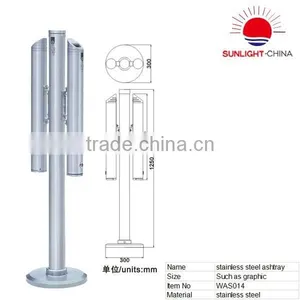 WAS014 Outdoor Stainless Steel Standing Ashtray thumbnail-1