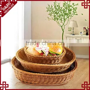 Factory Price Empty Picnic Basket Small Rattan Woven for Fruit or Bread thumbnail-2