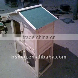 Wooden Rabbit Hutch thumbnail-1