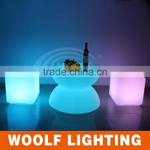 Indoor and Outdoor Used Seating Illuminated LED Cube Furniture thumbnail-5