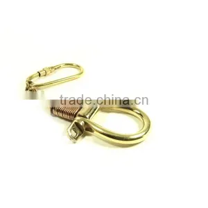 Solid Brass Shackle Key Chain With Copper Coiling Nautical Keychain thumbnail-1