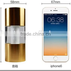 New Arrival Creative Bluetooth Loudspeaker Box With Led Light, Crystal Columniform Plug In-card Voice Box thumbnail-5