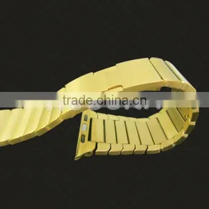 Stainless Steel Strap for Watch Gold Plating Band Gold Luxury Accessories for Apple Watch thumbnail-3